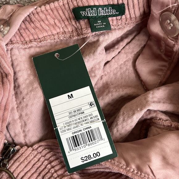 Wild Fable NWT Y2K Mauve Pink Corduroy Overall Jumper Dress - Picture 6 of 6